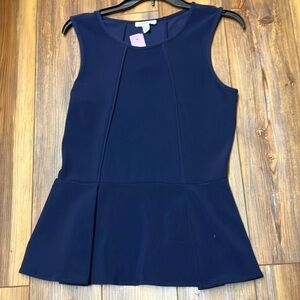 Boston Proper Navy Sleeveless Top